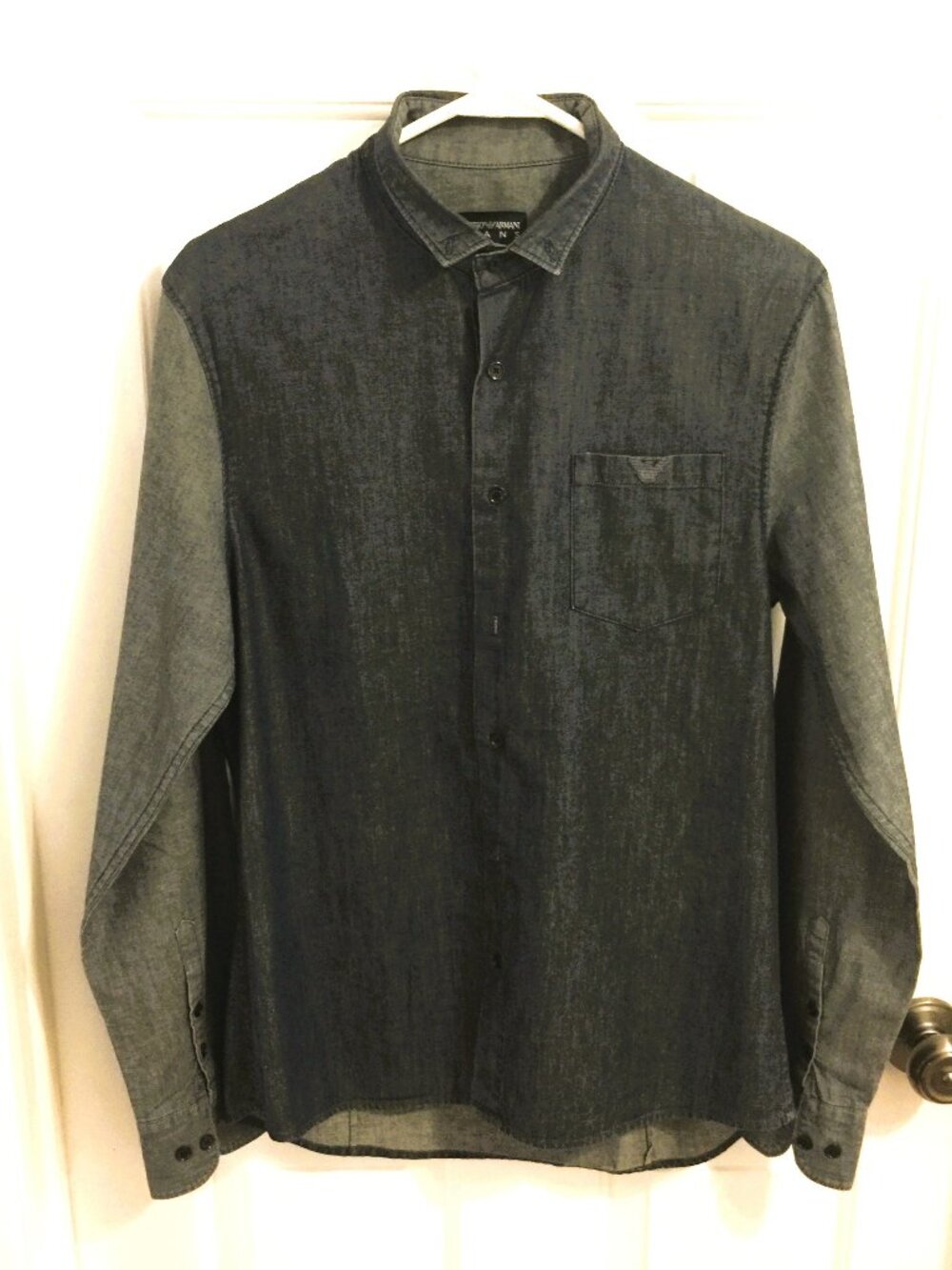 MENS EMPORIO ARMANI  JEANS TWO TONE JEAN SHIRT